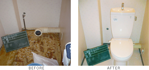 便器・床の貼り替えリフォーム