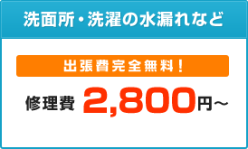 洗面所・洗濯の水漏れなど