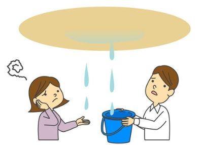 天井から水漏れ